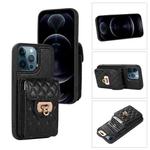 For iPhone 12 Pro Max Card Slot Leather Phone Case(Black)