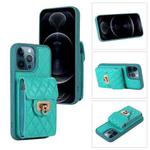 For iPhone 12 / 12 Pro Card Slot Leather Phone Case(Mint Green)