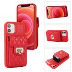For iPhone 11 Card Slot Leather Phone Case(Red)