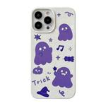 For iPhone 14 Ins Style Lovely Pattern Degradable Phone Case(Ghost Purple)