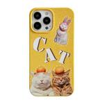 For iPhone 14 Pro Max Ins Style Lovely Pattern Degradable Phone Case(Cats)