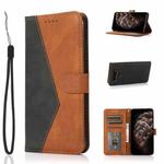 For LG K41S / K51S Dual-color Stitching Leather Phone Case(Black Brown)