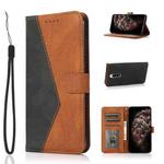 For Sony Xperia 1 Dual-color Stitching Leather Phone Case(Black Brown)