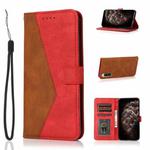 For Sony Xperia 5 Dual-color Stitching Leather Phone Case(Brown Red)
