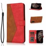 For Sony Xperia 5 II Dual-color Stitching Leather Phone Case(Brown Red)