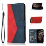 For Sony Xperia 10 Dual-color Stitching Leather Phone Case(Red Blue)