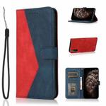 For Sony Xperia 10 III Dual-color Stitching Leather Phone Case(Red Blue)