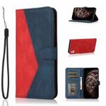 For Sony Xperia L1 Dual-color Stitching Leather Phone Case(Red Blue)