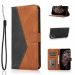 For OPPO A53 5G / A72 5G / A73 5G Dual-color Stitching Leather Phone Case(Black Brown)