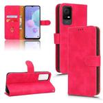 For TCL 408 Skin Feel Magnetic Flip Leather Phone Case(Rose Red)