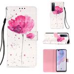 For Huawei nova 7 Pro 5G 3D Painting Horizontal Flip Leather Case with Holder & Card Slot & Lanyard(Flower)