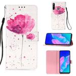 For Huawei P40 Lite E / Y7P 3D Painting Horizontal Flip Leather Case with Holder & Card Slot & Lanyard(Flower)