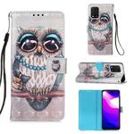 For Xiaomi Mi 10 Lite 5G 3D Painting Horizontal Flip Leather Case with Holder & Card Slot & Lanyard(Owl)