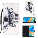 For Xiaomi Redmi Note 9S 3D Painting Horizontal Flip Leather Case with Holder & Card Slot & Lanyard(Skull)