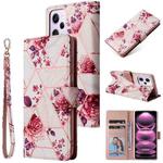 For Xiaomi Redmi Note 12 Pro 5G Global India / Note 12 Pro 5G Speed Edition / Poco X5 Pro Marble Bronzing Stitching Leather Phone Case(Rose Gold)