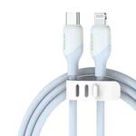 KUULAA KL-X57 30W USB-C/Type-C to 8 Pin Liquid Silicone MFI Data Cable, Length:2m(Light Blue)