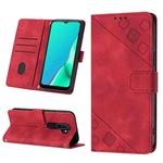For OPPO A9 2020 / A5 2020 / A11X Skin-feel Embossed Leather Phone Case(Red)