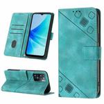 For OPPO A57E 5G Skin-feel Embossed Leather Phone Case(Green)