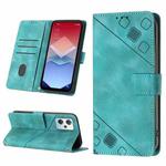 For OPPO K10X / Realme 9 Pro Skin-feel Embossed Leather Phone Case(Green)