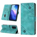 For OPPO Reno5 4G / Reno5 5G Skin-feel Embossed Leather Phone Case(Green)