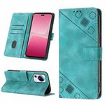 For Xiaomi 13 Lite 5G Skin-feel Embossed Leather Phone Case(Green)