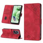 For Xiaomi Poco X5 5G Skin-feel Embossed Leather Phone Case(Red)