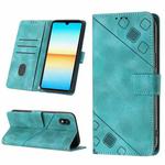 For Sony XPreia ACE  III Skin-feel Embossed Leather Phone Case(Green)