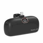 KUULAA KL-YD42 5000mAh 8 Pin Interface Aurora Pocket Power Bank(Black)