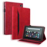 For Amazon Kindle Fire 7 2022 Business Shockproof Horizontal Flip Leather Tablet Case with Wake-up Function(Red)