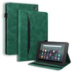 For Amazon Kindle Fire 7 2022 Business Shockproof Horizontal Flip Leather Tablet Case with Wake-up Function(Green)