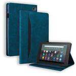 For Amazon Kindle Fire 7 2022 Business Shockproof Horizontal Flip Leather Tablet Case with Wake-up Function(Blue)