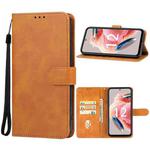 For Redmi Note 12 4G Global Leather Phone Case(Brown)