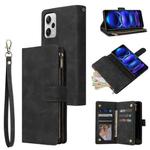 For Xiaomi Redmi Note 12 Pro+ 5G Global India / Note 12 Explorer Multifunctional Multi-Card Wallet Phone Leather Case(Black)