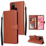 For Infinix Hot 10 Lite 3 Card Slots Multifunctional Leather Phone Case(Brown)