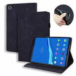 For Lenovo Tab M10 Plus 10.6 3rd Gen 2022 Calf Texture Embossed Flip Leather Tablet Case(Black)