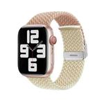 Nylon Braided Stitching Buckle Watch Band For Apple Watch Series 8&7 41mm / SE 2&6&SE&5&4 40mm / 3&2&1 38mm(Milk Tea Starlight)