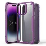 For iPhone 14 Pro Max Four-corner Glossy Shockproof Phone Case(Purple)