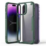 For iPhone 14 Pro Four-corner Glossy Shockproof Phone Case(Green)