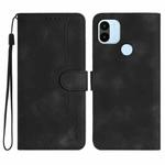 For Xiaomi Redmi A1+ Heart Pattern Skin Feel Leather Phone Case(Black)