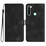 For Xiaomi Redmi Note 8 Heart Pattern Skin Feel Leather Phone Case(Black)