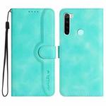 For Xiaomi Redmi Note 8T Heart Pattern Skin Feel Leather Phone Case(Light Blue)