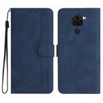 For Xiaomi Redmi Note 9 4G Global/10X 4G Heart Pattern Skin Feel Leather Phone Case(Royal Blue)