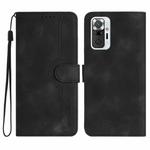 For Xiaomi Redmi Note 10 Pro 4G Global/Note 10 Pro Max Heart Pattern Skin Feel Leather Phone Case(Black)