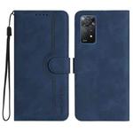 For Xiaomi Redmi Note 11 Pro 4G/5G Global Heart Pattern Skin Feel Leather Phone Case(Royal Blue)