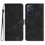 For Xiaomi Redmi Note 11 Pro 4G/5G Global Heart Pattern Skin Feel Leather Phone Case(Black)