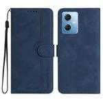 For Xiaomi Redmi Note 12 5G Heart Pattern Skin Feel Leather Phone Case(Royal Blue)