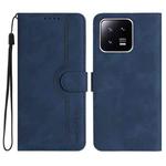 For Xiaomi 13 Heart Pattern Skin Feel Leather Phone Case(Royal Blue)