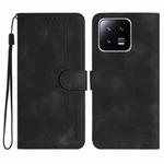 For Xiaomi 13 Heart Pattern Skin Feel Leather Phone Case(Black)