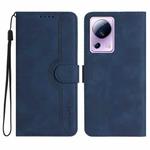 For Xiaomi Civi 2 Heart Pattern Skin Feel Leather Phone Case(Royal Blue)