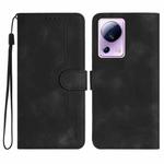 For Xiaomi Civi 2 Heart Pattern Skin Feel Leather Phone Case(Black)